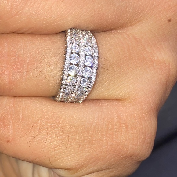 S925 unique eternity wedding band ring - Picture 6 of 15